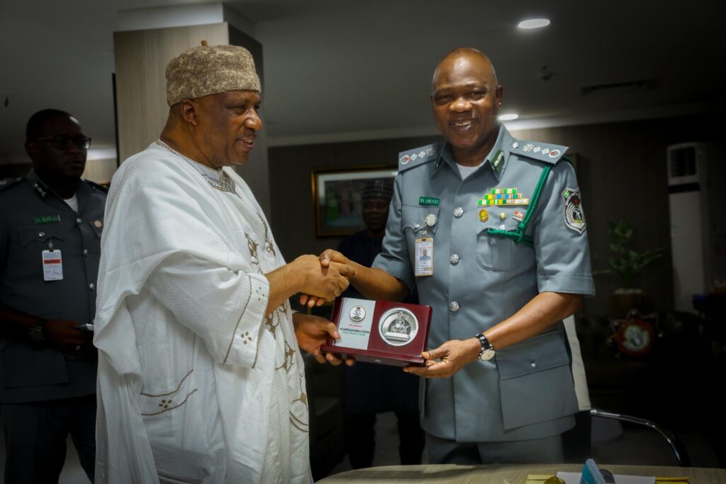 Comptroller General of Customs, Adewale Adeniyi and Nigeria’s Ambassador Designate to China, Lieutenant General Abdulrahman Dambazau (Rtd.)