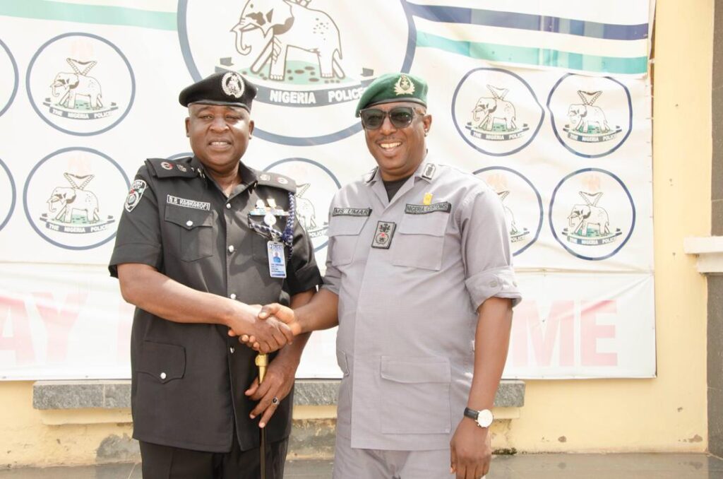 Customs, police renew commitment to security collaboration in Kogi Comptroller Muhammad Sani Umar, mni, and CP Naziru Bello Kankarofi, psc, mni, at the Police Headquarters in Lokoja