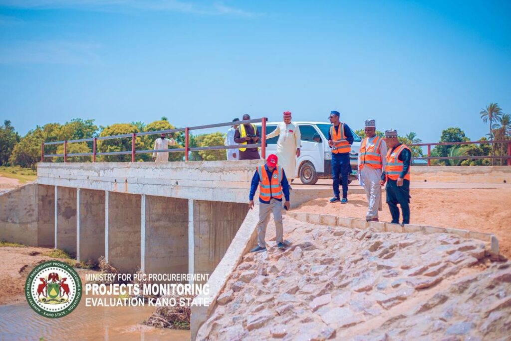 Ma’aji Sumaila inspects erosion control project in Rimi, reconstructed multi-cell box culvert, 26 other projects in Takai, Sumaila LGAs Comrade Nura Ma'aji Sumail