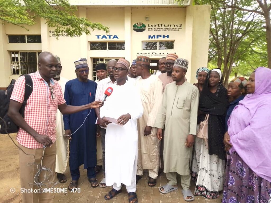 Dr. Ibrahim Karage while briefing newsmen