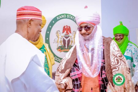 Gov Yusuf and the Emir of Kano Muhammad Sunusi II