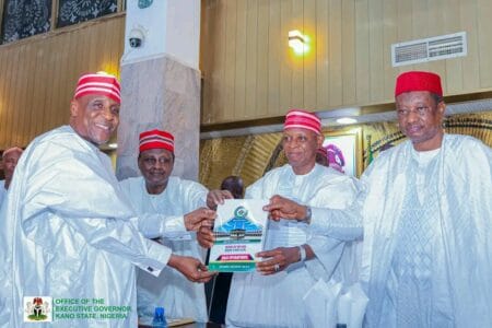 Gov. Yusuf alongside his deputy, Comrade Aminu