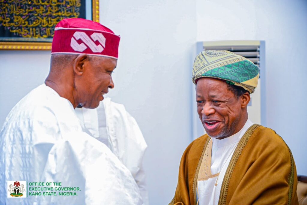 Governor Abba Kabir Yusuf and Spiritual Leader of the Qadiriyya Islamic Movement, Sheikh Qaribullah Sheikh Nasiru Kabara