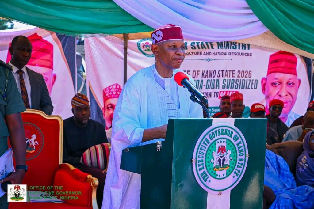 Governor Yusuf flags off distribution of 150 truckloads of subsidised fertiliser to Kano farmers Governor Abba Kabir Yusuf of Kano State