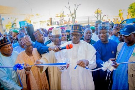 Governor Buni while commissioning the project