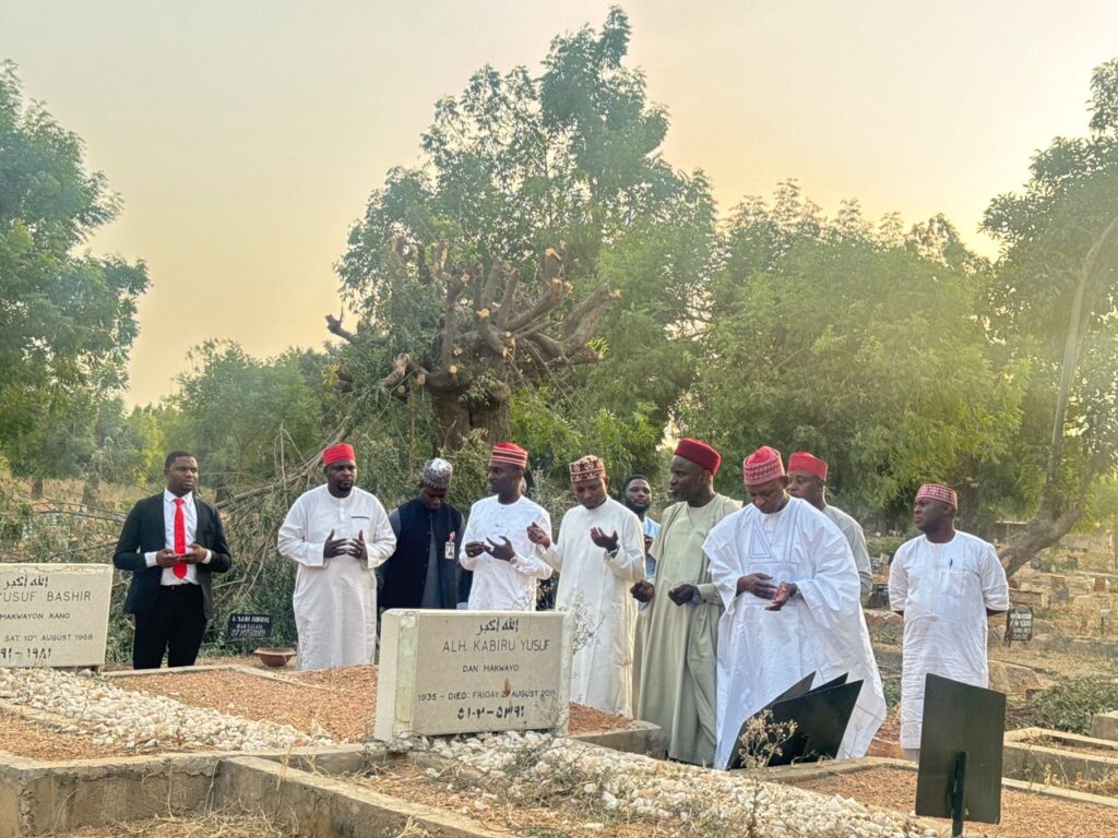 Governor Yusuf and his entourage