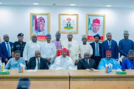 Governor Yusuf and the Committee members