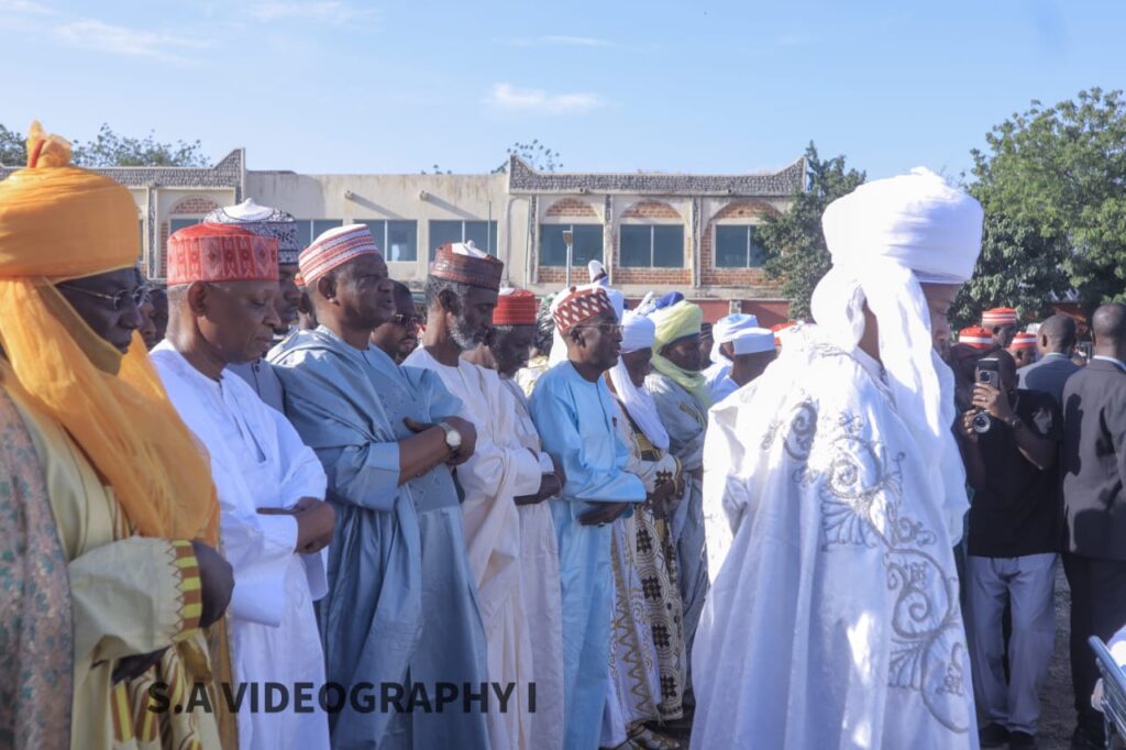 Governor Yusuf at the funeral prayer