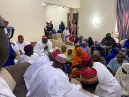 Governor Yusuf at the residence of Bature