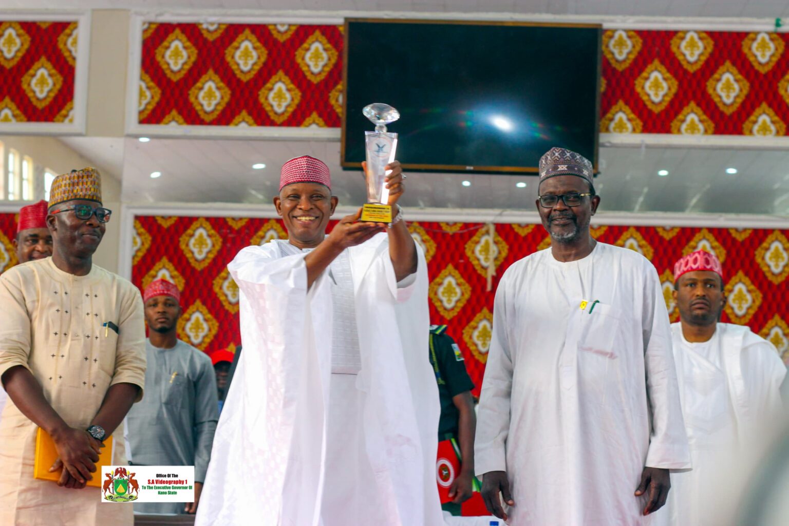 Governor Yusuf while receiving the award