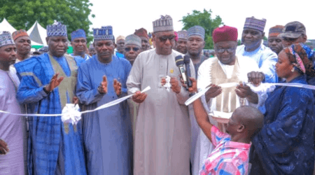 Governor Zulum while commissioning the houses