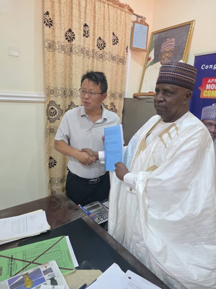 Yobe Government signs contracts for three major road projects Honourable Commissioner for Works, Engr. Umar Wakili,