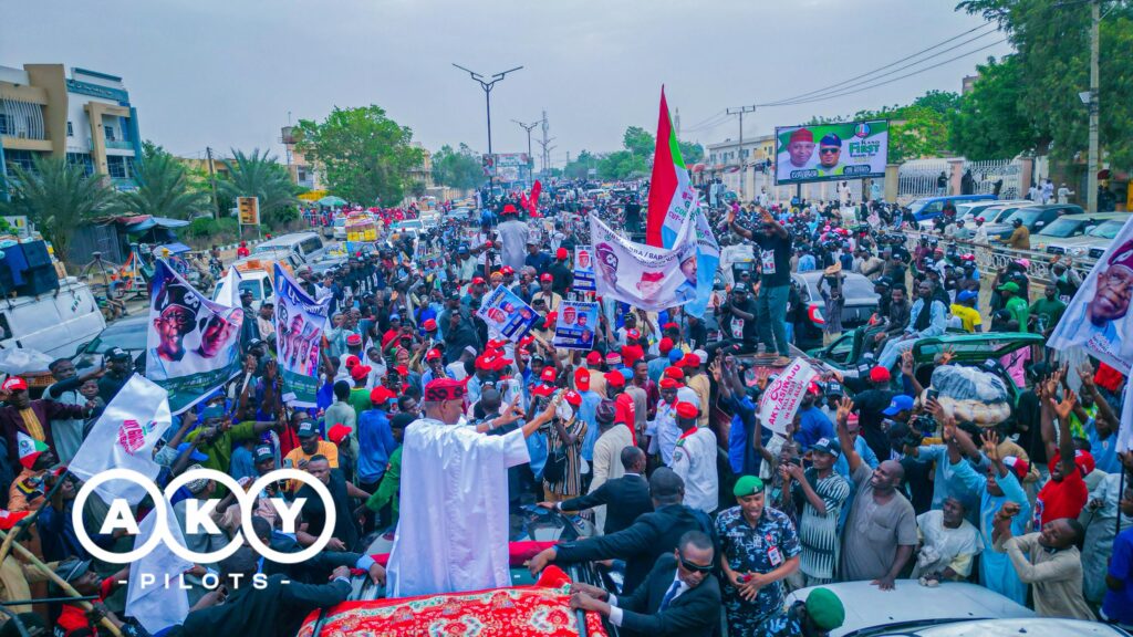 Mammoth crowd welcomes Governor Yusuf back to Kano after APC convention IMG 20260404 WA0024