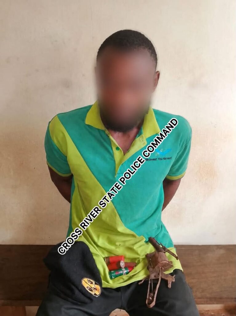 Police arrest suspect, recover locally made pistol, ammunition in Biase …CP Ajo ordue intensifies crackdown on cultism and illegal firearms IMG 20261021 WA0010