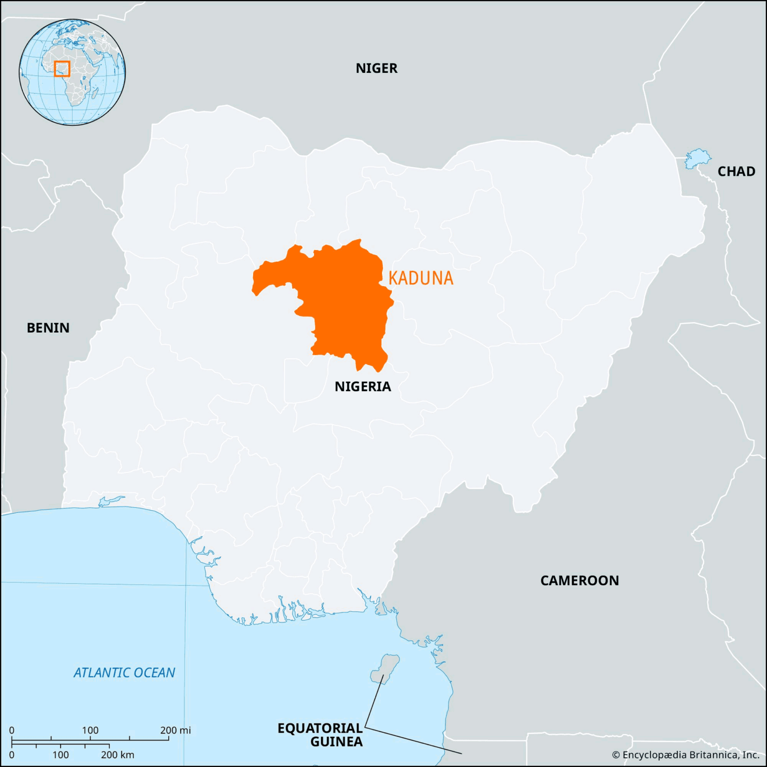 Locator map Kaduna