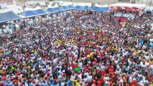 Mammoth supporters during the occasion