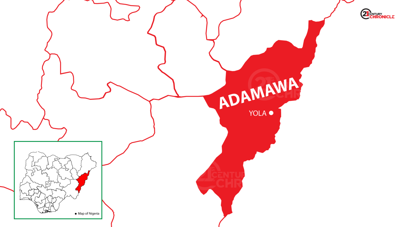 PDP sweeps Adamawa LG poll, wins all chairmanship and councillorship seats Map of Adamawa 1