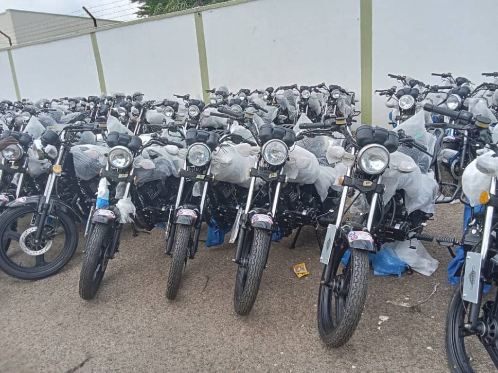 Motorcycles distributed to the security agencies