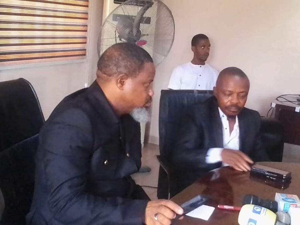 NLC President, Ajaero (R) and NUJ President Isiguz