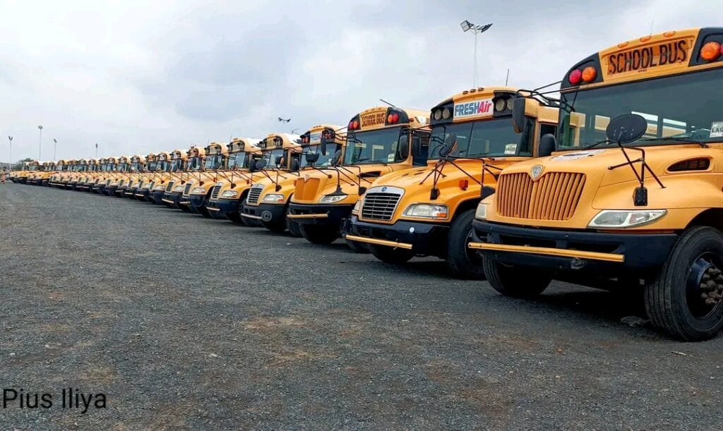 Newly distributed Buses to tertiary institutions