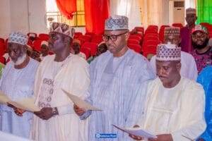 Katsina PDP sweaɍ in new officials, chairman Newly elected leadership