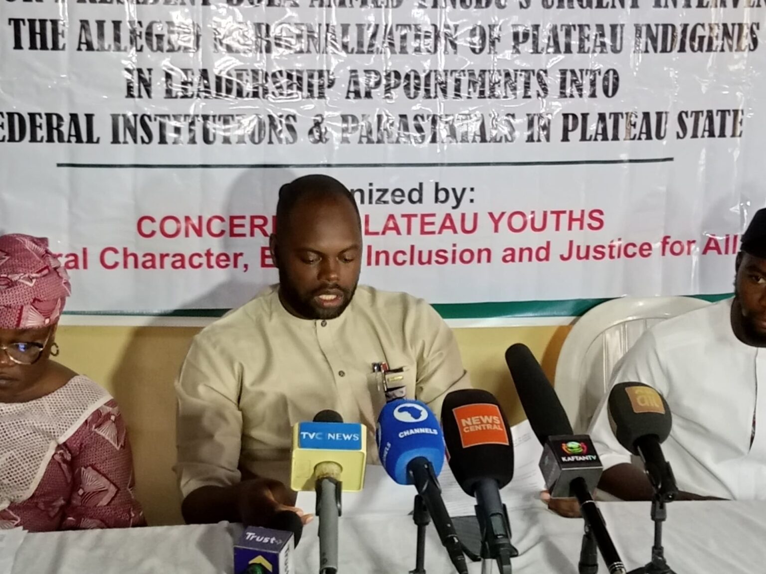 Plateau youths protest marginalisation in federal papointments The Concerned Plateau Youths on the Marginalisation of Plateau Indigenes