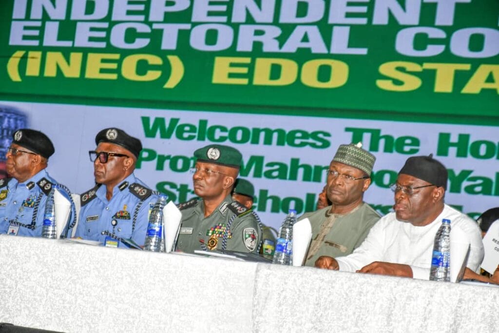 The IG, INEC Chairman and other security officers