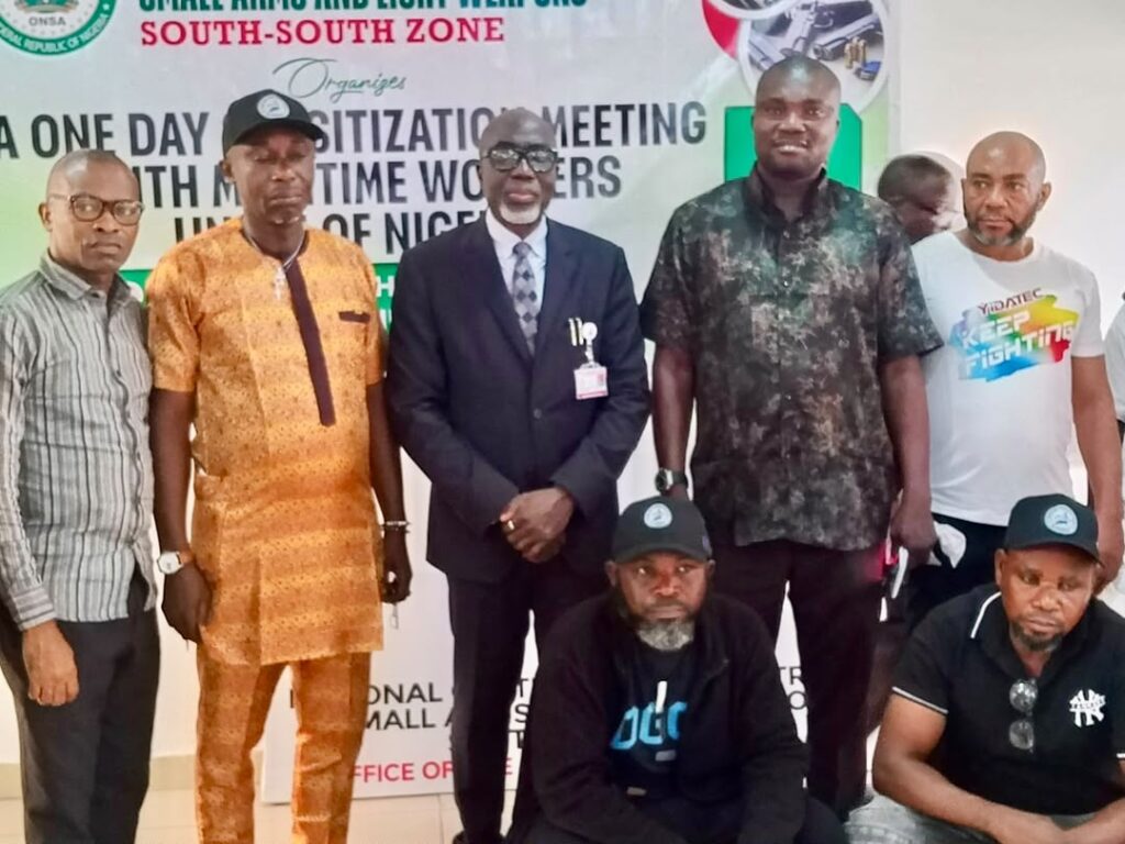 NCCSALW targets waterways in push against illicit arms proliferation The National Centre for the Control of Small Arms and Light Weapons (NCCSALW), South South Zone