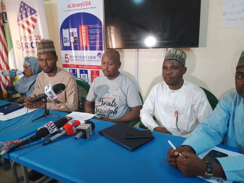 The group while briefing journalists