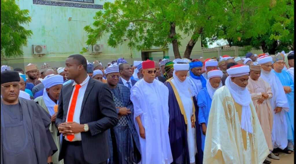 Vice President Senator Kashim Shettima, GCON, during the burial of former Minister of Finance, Alhaji Abubakar Alhaji